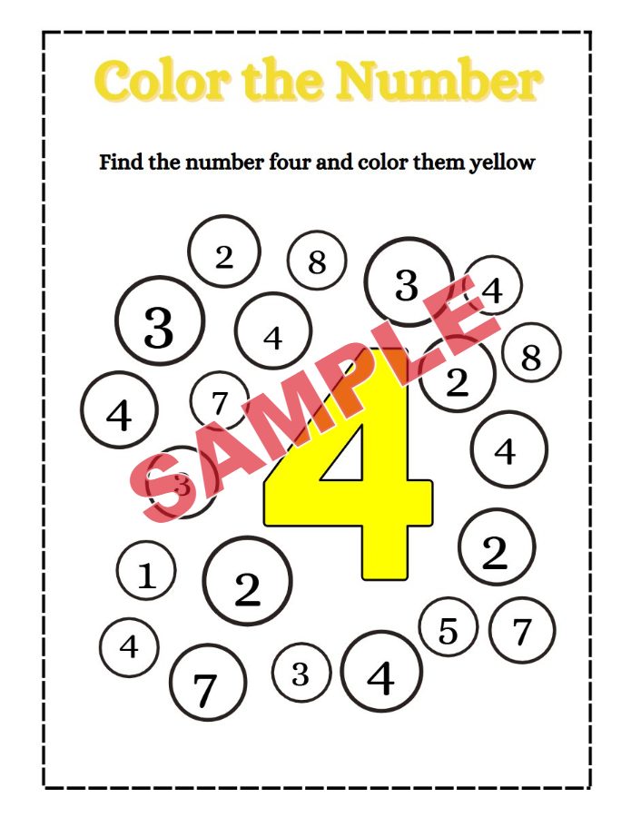 ภาพตัวอย่าง 2 ของ ชุดระบายสีตัวเลขชุดที่1
