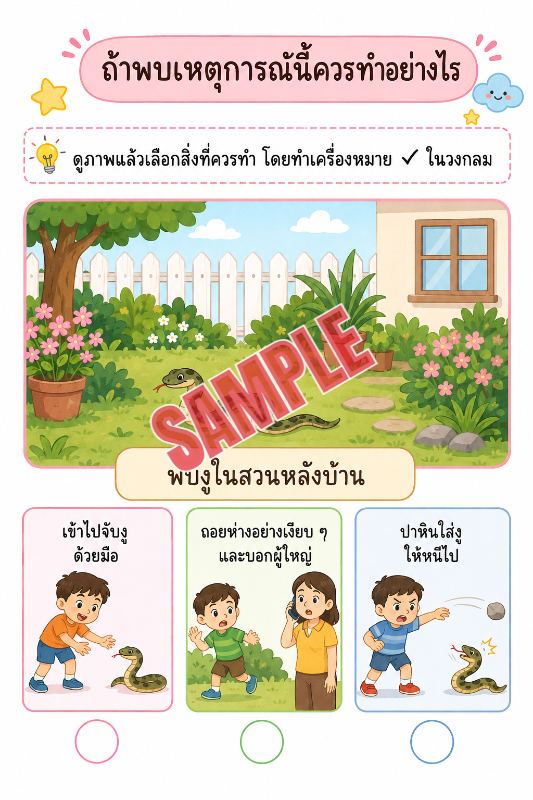ภาพตัวอย่าง 2 ของ เกมเสริมทักษะชีวิตสำหรับเด็กชุดที่51