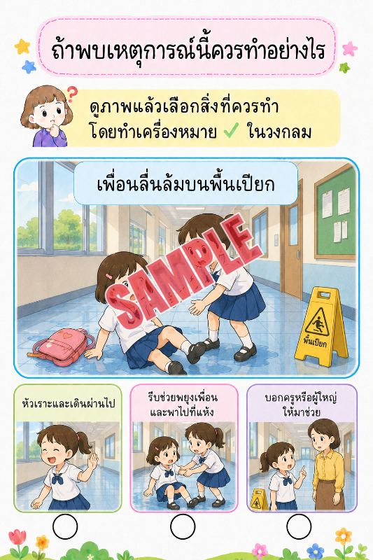 ภาพตัวอย่าง 1 ของ เกมเสริมทักษะชีวิตสำหรับเด็กชุดที่49