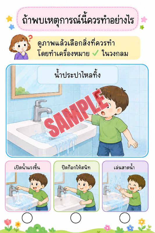 ภาพตัวอย่าง 1 ของ เกมเสริมทักษะชีวิตสำหรับเด็กชุดที่47