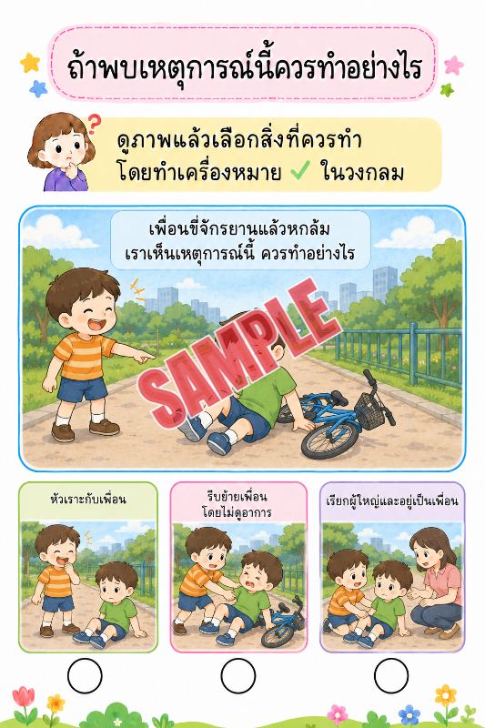 ภาพตัวอย่าง 2 ของ เกมเสริมทักษะชีวิตสำหรับเด็กชุดที่47