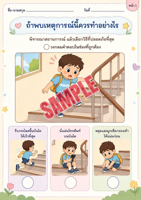 ภาพตัวอย่าง 2 ของ เกมเสริมทักษะชีวิตสำหรับเด็กชุดที่45