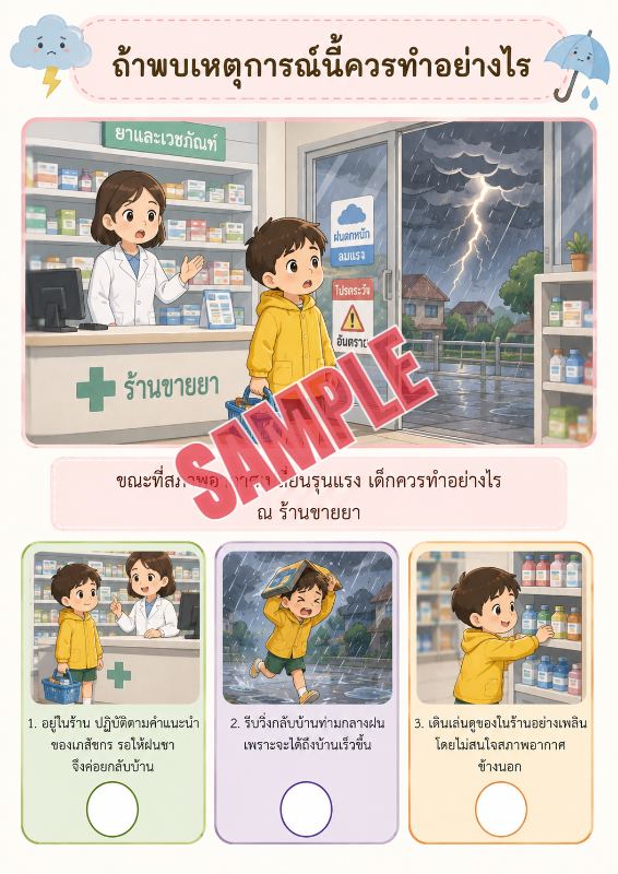 ภาพตัวอย่าง 2 ของ เกมเสริมทักษะชีวิตสำหรับเด็กชุดที่39