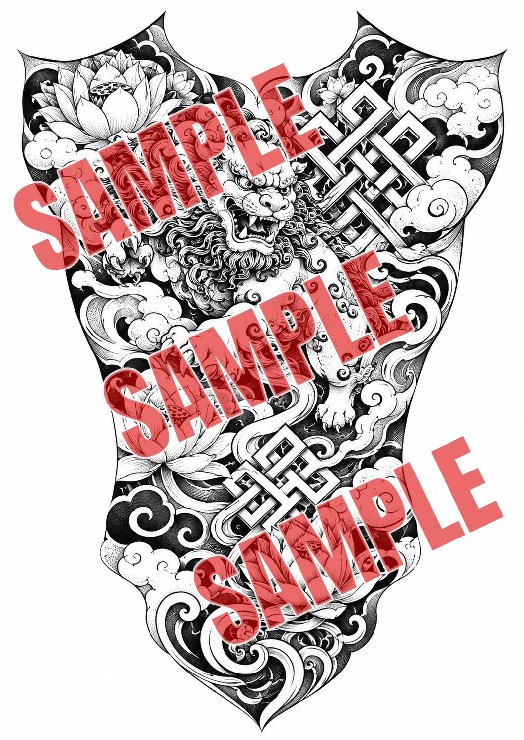 ปก ชุดแบบรอยสักลำตัวคละลาย3